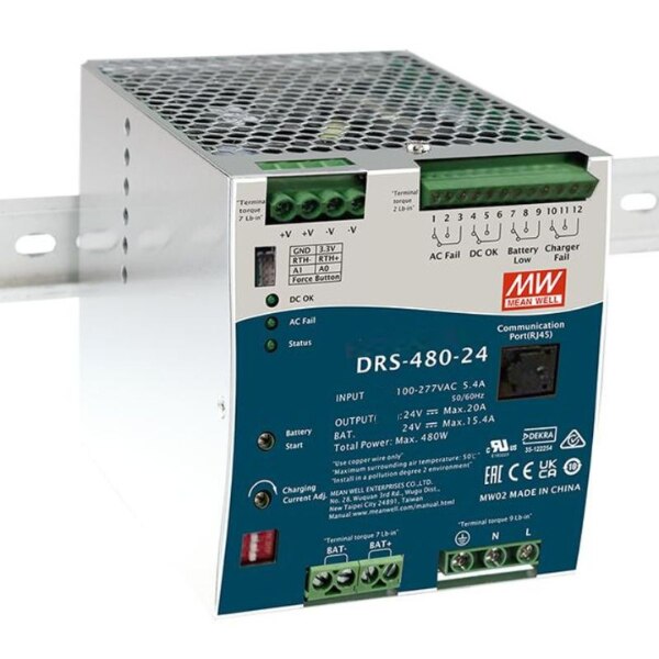 MEAN WELL DRS 480 48 UPS DIN Rail 480W 48V 10A Power Supply